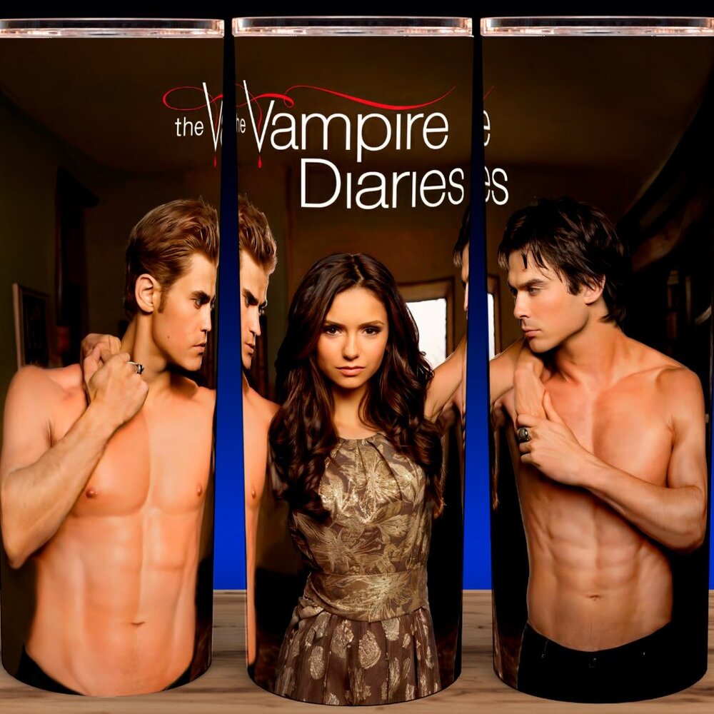 Vampire Diaries Elena - Damon - Stefan Cup Mug Tumbler